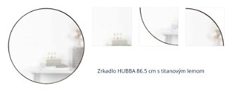 Zrkadlo HUBBA 86.5 cm s titanovým lemom 1