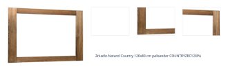 Zrkadlo Naturel Country 120x80 cm palisander COUNTRYZRC120PA 1