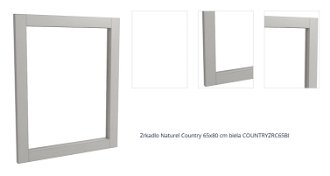 Zrkadlo Naturel Country 65x80 cm biela COUNTRYZRC65BI 1