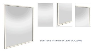Zrkadlo Naturel Oxo v bielom ráme, 80x80 cm, ALUZ8080B 1