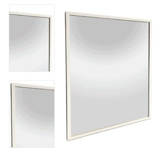 Zrkadlo Naturel Oxo v bielom ráme, 80x80 cm, ALUZ8080B 4