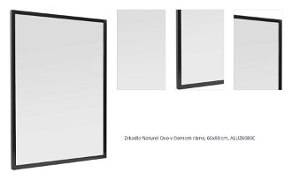 Zrkadlo Naturel Oxo v čiernom ráme, 60x80 cm, ALUZ6080C 1