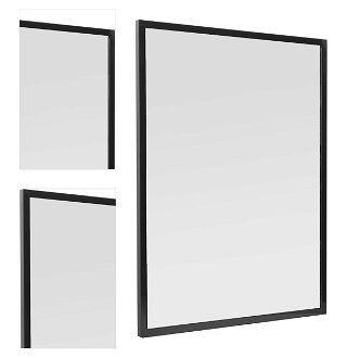 Zrkadlo Naturel Oxo v čiernom ráme, 60x80 cm, ALUZ6080C 4