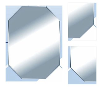 Zrkadlo s fazetou Amirro Diamant 40x60 cm 712-123 3
