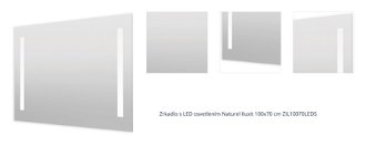 Zrkadlo s LED osvetlením Naturel Iluxit 100x70 cm ZIL10070LEDS 1