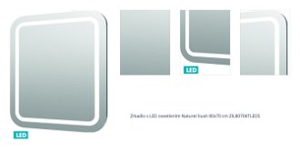 Zrkadlo s LED osvetlením Naturel Iluxit 80x70 cm ZIL8070KTLEDS 1