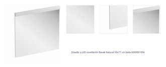 Zrkadlo s LED osvetlením Ravak Natural 50x77 cm biela X000001056 1