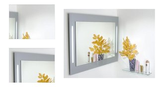 Zrkadlo s osvetlením Amirro Pharos 110x80 cm šedá 900-759 4