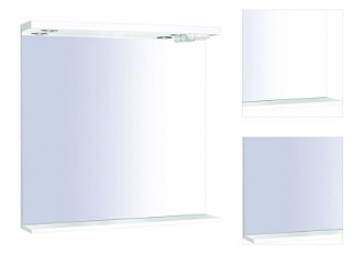 Zrkadlo s osvetlením Keramia Pro 80x80 cm biela PROZRCK80IP 3