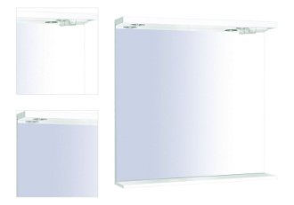 Zrkadlo s osvetlením Keramia Pro 80x80 cm biela PROZRCK80IP 4