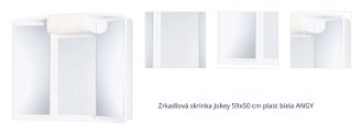 Zrkadlová skrinka Jokey 59x50 cm plast biela ANGY 1