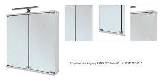 Zrkadlová skrinka Jokey KANDI LED biela 60 cm 111912222-0110 1