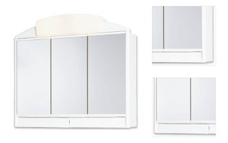 Zrkadlová skrinka s osvetlením Jokey 51x59 cm plast biela RANO 3