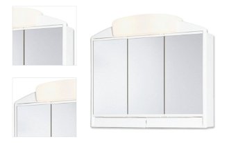 Zrkadlová skrinka s osvetlením Jokey 51x59 cm plast biela RANO 4