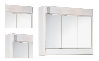 Zrkadlová skrinka s osvetlením Jokey 60x51 cm plast biela RUBIN 4