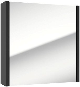 Zrkadlová skrinka SAT Delano 60x60 cm lamino čierna DELANOG60C 2