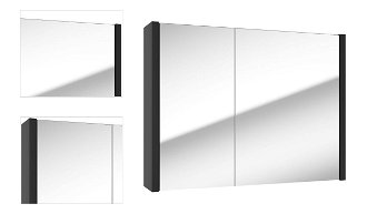 Zrkadlová skrinka SAT Delano 80x60 cm lamino čierna DELANOG80C 4