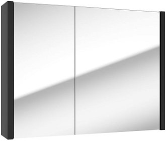 Zrkadlová skrinka SAT Delano 80x60 cm lamino čierna DELANOG80C 2